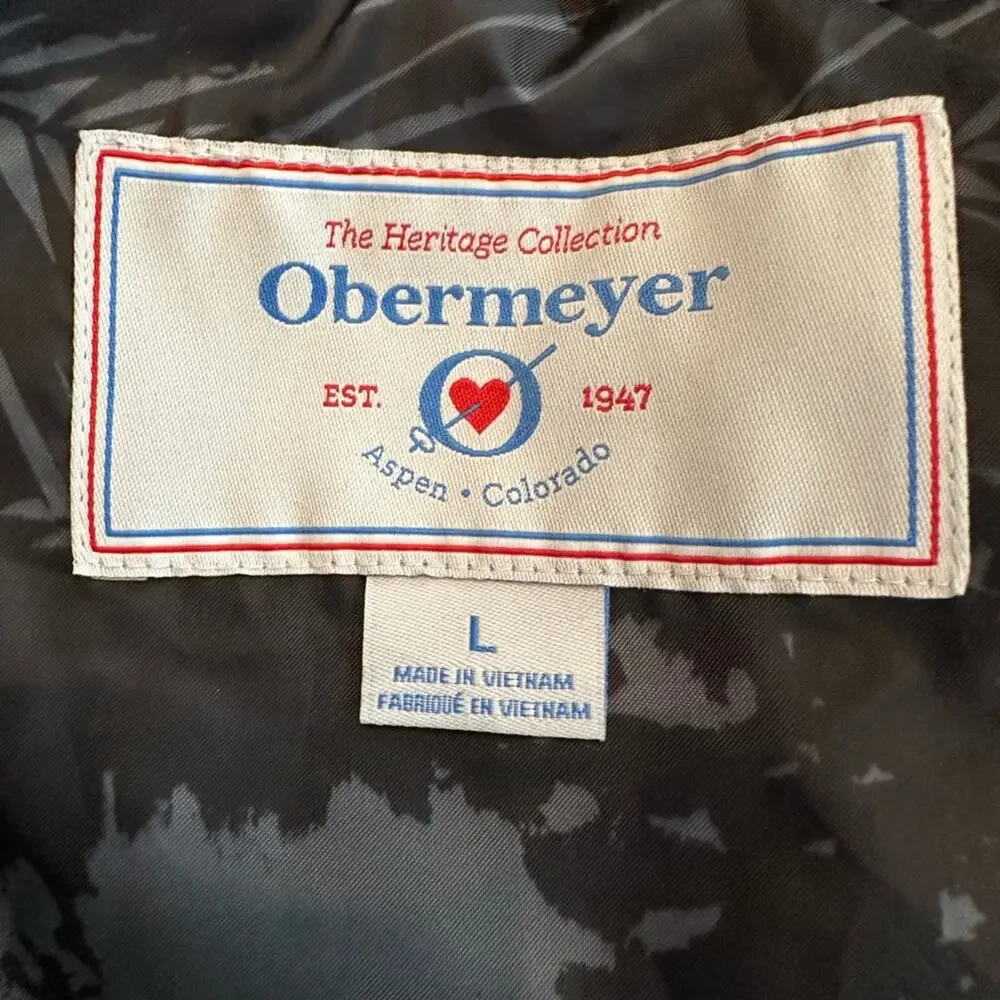 Obermeyer Boys The Heritage Collection Black Wind Breaker Jacket Size Large